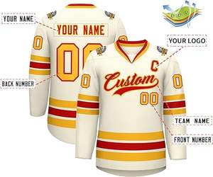 Maillot de hockey sur glace réversible bon marché de la ligue universitaire de sublimation personnalisé à la mode Offre Spéciale - Product Image 4