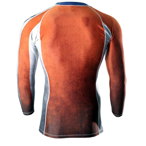 Conjunto de camisa de medias de compresión para hombre de la mejor calidad, superventas, BJJ MMA Rash Guard, sublimación personalizada, transpirable, Anti-UV frontal - Product Image 2