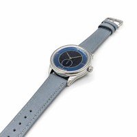 Montre de luxe en quartz pour homme, logo personnalisé, mouvement Miyota, acier inoxydable 316L, bracelet en cuir, verre bombé, cadran en aventurine bleue K1