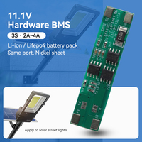 LWS produsen 3S 4A BMS Lifepo4 18650 11.1V pengisi daya baterai papan keseimbangan PCBA PCM BMS 3S