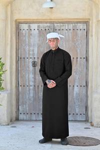 Islamic Clothing <b>Men</b> Thobe O Neck Custom Tussle <b>Thobes</b> Breathable Muslims Saudi Arabian Thobe Middle East Full Sleeve Jubba - Product Image 5