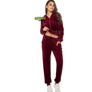 Chándal de invierno de manga larga para mujer, venta al por mayor, chándal para correr, ropa de entrenamiento, chándal deportivo coreano de algodón para adultos - Product Image 2