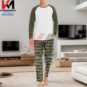 Conjunto de pijamas para hombre, pijamas de algodón suave, ropa de dormir de manga larga para hombre, pantalones con bolsillos, ropa de dormir acogedora, ropa de dormir para todas las estaciones - Product Image 6