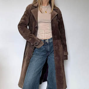 Abrigo de Cuero de Gamuza de Invierno Premium con Textura Suave, Diseño Moderno, Sensación Lisa, Características Ecológicas y Resistentes al Viento - Product Image 3