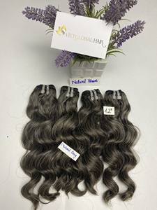 Cabello de trama ondulado natural de color gris natural 100% paquetes de tejido de cabello humano virgen vietnamita - Product Image 4