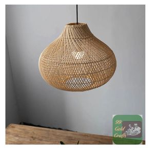 Lámpara Colgante de Mimbre de Bambú Hecha a Mano de Primera Calidad, Estilo Rústico de Paja, para Decoración del Hogar, Iluminación de Restaurantes y Hoteles - Product Image 5