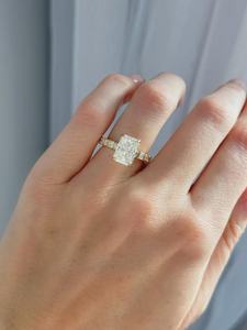 แหวนเพชรทรงรัศมี 2.00 กะรัต เพชรเพาะเลี้ยงในห้องปฏิบัติการ ทองคำแท้ 14K คุณภาพพรีเมียม สำหรับเป็นของขวัญในโอกาสแต่งงานหรือสัญญา สำหรับแฟนสาว - Product Image 2