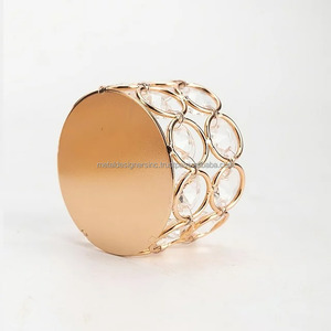 12pcs <b>Gold</b> & Silver Crystal Metal Tealight <b>Candle</b> <b>Holders</b> for Home Decoration for Valentine's Day - Product Image 3