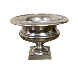 Vase Urne sur Pied en Fer Argenté Antique Moderne Résistant à la Rouille, Centre de Table, Bol sur Pied, Décoration de Mariage, Luxe pour la Maison, Hôtel, Fleurs - Product Image 5