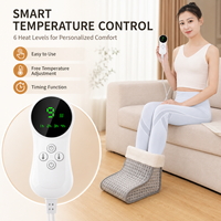 Fournisseur professionnel de bottes chauffantes en tissu super doux avec chauffe-pieds électriques intégrés et niveaux de chaleur réglables