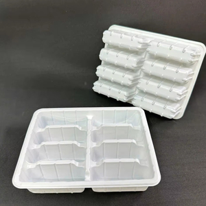 ถาดพลาสติกสีขาวแบบใช้แล้วทิ้งสำหรับสัตว์เลี้ยง10ZEM 170x30x40 PP ถาดบรรจุภัณฑ์อาหารที่สะอาดสะดวกและหรูหรา - Product Image 1