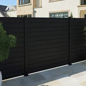 OEM ODM Customized 3D Drawing Modern Design Security Decorative Aluminum Fence for Garden Yard with Horizontal Louver Style