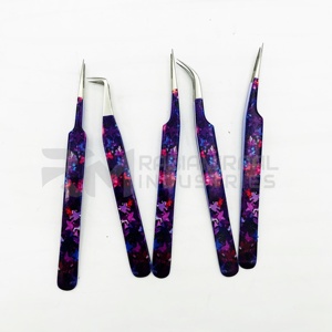 RMI Best-seller pince à épiler professionnelle en acier inoxydable pour cils en papier art pince à épiler pour extension de faux cils et logo personnalisé - Product Image 6