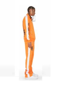 2024 personnalisé lavage à l'acide français éponge survêtement grande taille Streetwear à capuche et pantalon de survêtement évasé 500gsm confort pour l'hiver - Product Image 2