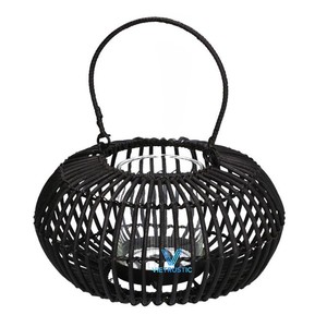 Vietrustic Modern Exterior <b>Lantern</b> Candle Holder Bamboo <b>Rattan</b> <b>Lantern</b> Wicker Holder Candle - Product Image 3