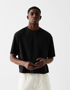 Venta al por mayor 100% algodón hombres Crop T-Shirt New Latest Oversized Fit Style Blank T-Shirts antiarrugas transpirable media manga - Product Image 5