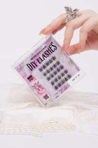 Handmade <b>Synthetic</b> <b>Hair</b> C Curl Cluster Eyelashes 14mm Length Ultra Soft Pre-glued NBT-N-08 - Product Image 3