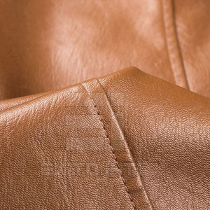 Nouvelle veste en cuir fine pour homme, style streetwear, design personnalisé, couleur unie, écologique, coupe-vent, logo frontal - Product Image 5