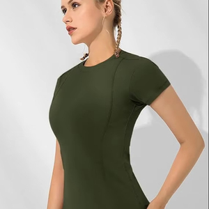 Hauts de gymnastique de Compression athlétique décontractés pour femmes chemises d'entraînement de Yoga à coupe sèche Basic 1/2/3 Pack t-shirts en toile avec impression numérique - Product Image 5