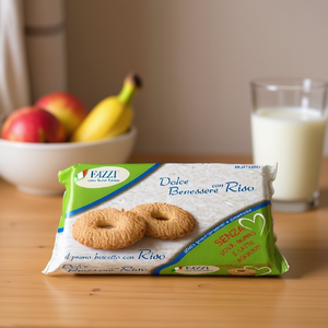 Biscuits au riz croustillants Fazzi G250X12 - Sachet de 250g sans lait, beurre ou œufs - Product Image 3