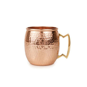 Mug mule de Moscou en cuivre pur imprimé mug en cuivre massif pour boire un cocktail Bière Vodka Mug à boire - Product Image 3