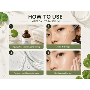 Suero coreano vegano para el cuidado de la piel con Cica, para piel sensible y seca. - Product Image 4