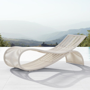 Tumbona de aluminio moderna de alta gama para exteriores, ligera, con impresión de marca personalizada, para balcón, parque o uso institucional. - Product Image 3