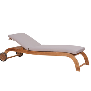 Chaise longue d'extérieur en teck pour la vie en plein air, pour le bord de la piscine, la terrasse, la cour, le parc, l'hôtel, la villa - Product Image 1