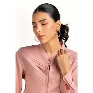 Conjunto de Dos Piezas para Mujer, Modelo IPST-55048, Estampado Floral, Tela Crepé Teñida en Hilo, Top y Falda hasta la Rodilla, Tallas XS y XXS Disponibles - Product Image 4