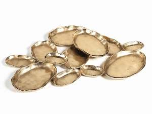 Bandejas de servicio artesanales de Metal de lujo modernas personalizadas Premium multifuncional boda Ramadán decorativo varias opciones de Color - Product Image 5