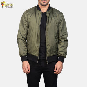 Chaqueta de bombardero informal de invierno personalizada para hombre, diseño de gran tamaño, logotipo bordado, impermeable, con capucha, cuello levantado, transpirable, con revestimiento fino - Product Image 3
