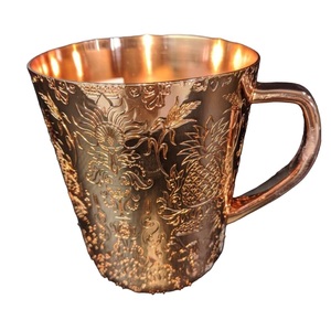 Tasse en cuivre pur de vente chaude avec tasse d'eau et de jus de qualité supérieure polonaise mate articles utilitaires de verres - Product Image 5