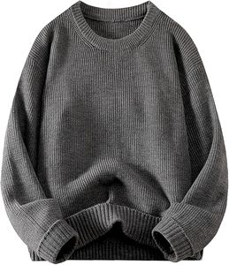 W9592Y Knzhee Industry Pull tricoté 100% Coton pour Homme, Anti-plis, Anti-boulochage, Design élégant, Coupe décontractée, Hiver, Couleur unie - Product Image 5