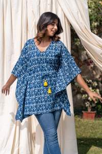 100% Cotton Women Summer Clothing Short Loose Kaftan Dress Plus Size Floral Print Dress Sleepwear Loose Maxi Kaftan - Product Image 4