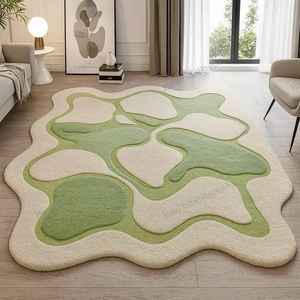 Alfombra KNOT de Diseño Moderno, Hecha a Mano con Lana 100%, Alfombra con Borde Decorativo para el Hogar, Multicolor y Tamaño Personalizable - Product Image 2
