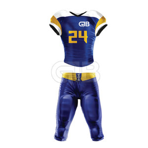 Uniforme de football américain respirant de haute qualité à bas prix, fabriqué en 100 % polyester avec couleurs et logo personnalisables - Product Image 1