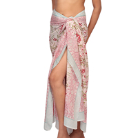 Paréo léger d'été une pièce à col en V en coton imprimé numérique, écharpe de plage, cache-maillot de bain grande taille, cadeau idéal pour homme