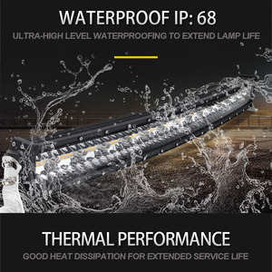 12v 24v impermeabile paraurti anteriore tetto auto LED luce da lavoro barra curva 22 32 pollici tripla fila per fuoristrada barca camion Ros - Product Image 3