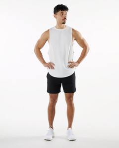 2026 Spring Summer New Split Sports Tank <b>Top</b> Loose Round Neck Sleeveless 100% Cotton Breathable Quick Dry <b>Men's</b> Vest - Product Image 4