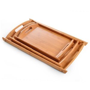 Bandeja DE SERVICIO DE MADERA Forma rectangular Mesa de centro de madera Bandejas de servicio de cocina de madera para fiesta - Product Image 3
