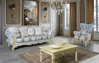 DEFNE Bestseller Luxuriöses Traditionelles Chesterfield Modulares Ottoman-Sofa-Set aus Holz für Wohnzimmer, Apartment, Lager, Küche, Krankenhaus
