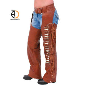 Chaparreras de Cuero Hechas a Mano para Equitación, Resistentes al Viento, Talla Grande, para Deportes al Aire Libre, Estilo Occidental, Carreras, Chaparreras Completas - Product Image 4