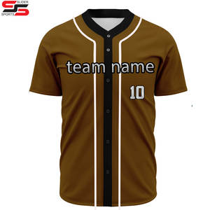 Baseball Uniform Sweatshirt With Heat Sublimation Printed Mesh Breathable Men's Embroidery Custom Baseball Jersey - Product Image 3