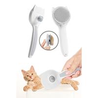 Chat Chien Nettoyage Automatique Boutonné Collecteur de Cheveux Peigne Pet Plume Brosse de Collecte de Cheveux