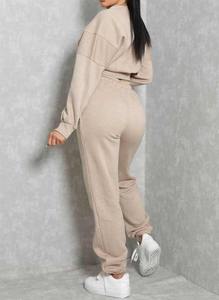 Service OEM Qualité Personnalisé Grande Taille Femmes Hiver Imprimé Manches Longues Deux Pièces Tenues Joggers Sweatshirts Ensemble Pantalon - Product Image 5