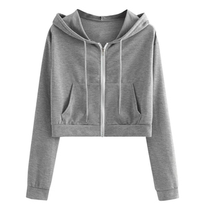 Nueva Llegada, Top Corto para Mujer al por Mayor, de Alta Calidad, con Logotipo Personalizado, Material de Buena Calidad, Sudadera con Capucha - Product Image 4