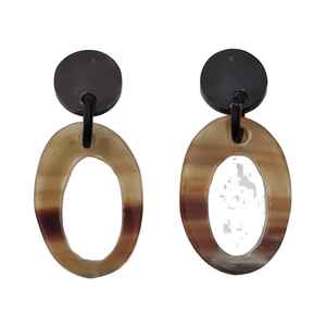 ต่างหูทรงหยดน้ำทำจากเขาควาย ดีไซน์ใหม่ สไตล์วินเทจ สำหรับงานปาร์ตี้ เครื่องประดับทำมือเก๋ไก๋สำหรับผู้หญิง ประดับมุก งานฝีมือจากวัสดุธรรมชาติ - Product Image 4