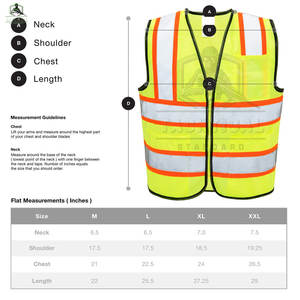 เสื้อกั๊กนิรภัยแบบไม่มีแขน ดีไซน์ล่าสุด มาตรฐาน ANSI Class 1 กันน้ำ ไฟ LED พร้อมโลโก้ ทนทาน ผลิตจากผ้าฝ้าย/โพลีเอสเตอร์ คุณภาพสูง - Product Image 6