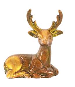 Elegante Par de Estatuas de Ciervos de Latón, Piezas Decorativas para Decoración del Hogar y la Oficina - Product Image 5