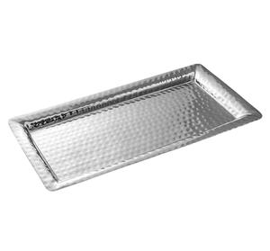 Hot Selling Hammered Stainless Steel with <b>Golden</b> HandlesTray Metal Tray for <b>Wedding</b> <b>Anniversary</b> Centerpiece. - Product Image 3